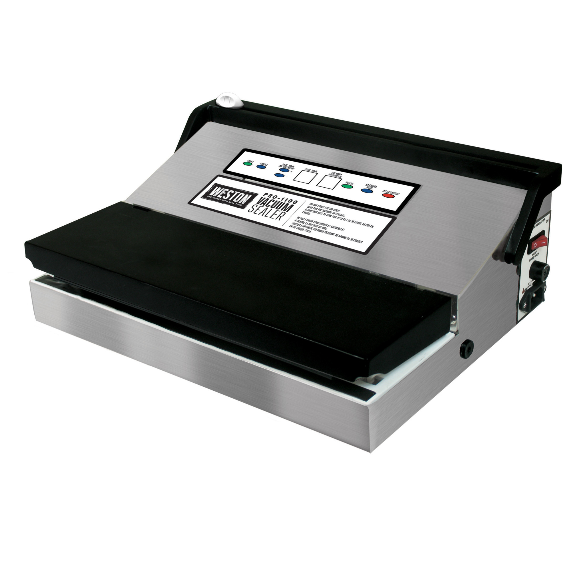 Weston Brand, Pro-1100 Programmable Stainless Steel Vacuum Sealer, Width 15.5 in, Length 13.5 in, Model# 65-0650-W